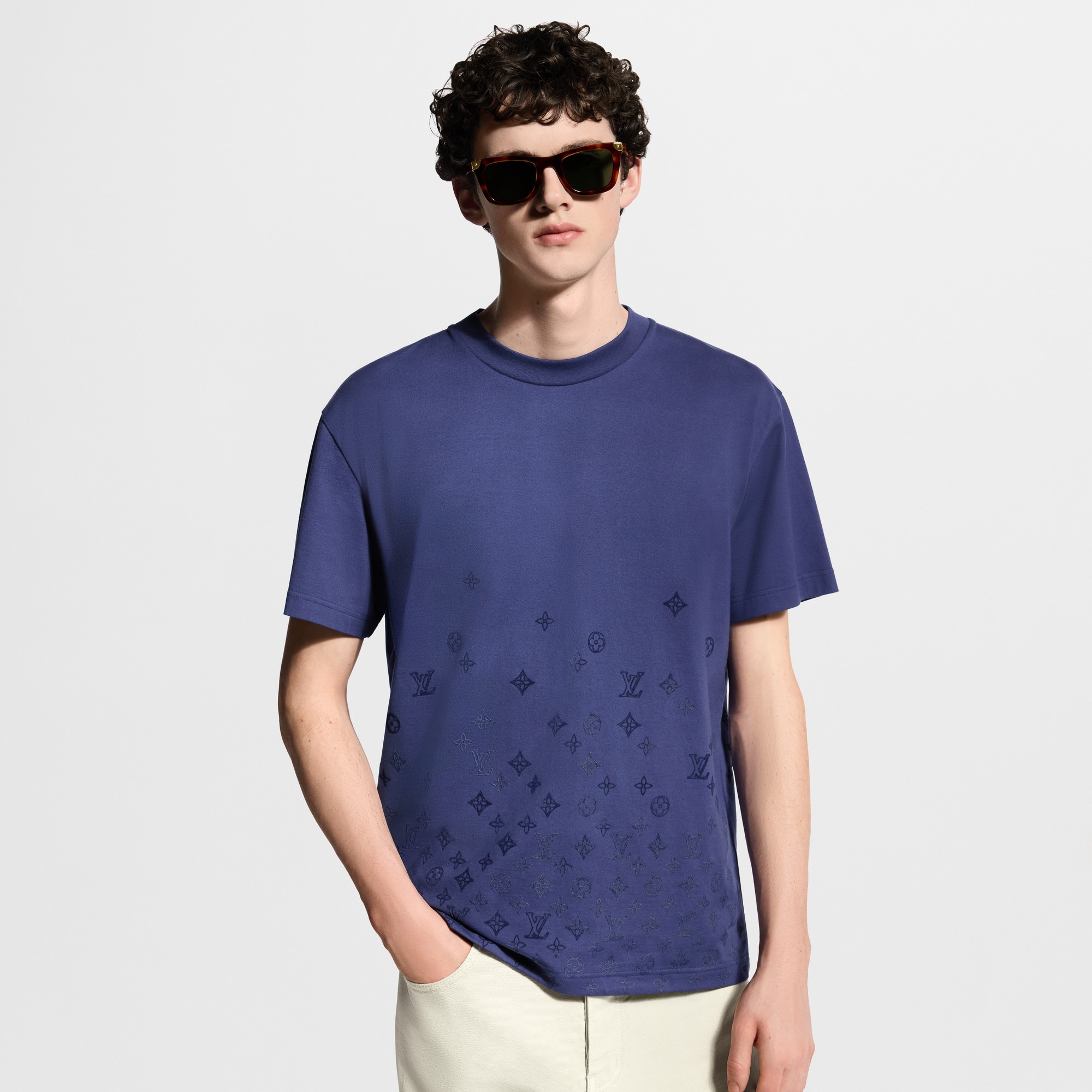 Gradient Signature Flock Print T-Shirt - Ready-to-Wear 1AK7M3